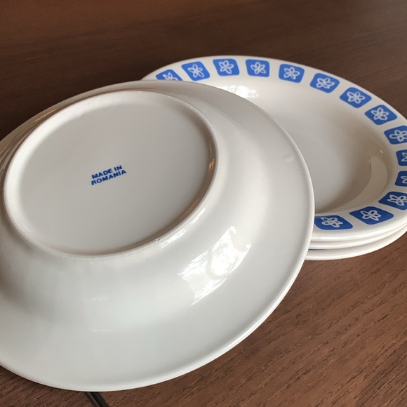 MCM - Romanian Soup Bowls - blue flower motif - Picture 2 of 3